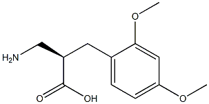(R)-3-amino-2-(2,4-dimethoxybenzyl)propanoicacid Structure