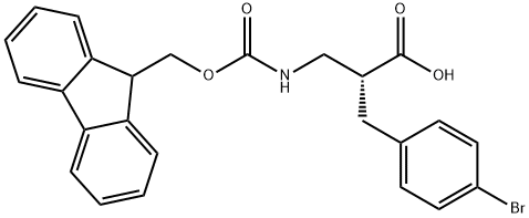 Fmoc-(R)-3-amino-2-(4-bromobenzyl)propanoicacid 구조식 이미지