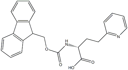 (2R)-2-({[(9H-fluoren-9-yl)methoxy]carbonyl}amino)-4-(pyridin-2-yl)butanoic acid Structure