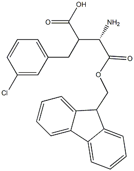 Fmoc-(S)-3-amino-2-(3-chlorobenzyl)propanoicacid Structure