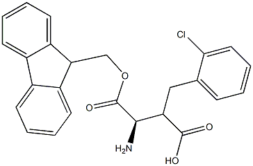 Fmoc-(R)-3-amino-2-(2-chlorobenzyl)propanoicacid Structure