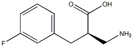 (R)-3-amino-2-(3-fluorobenzyl)propanoicacid Structure