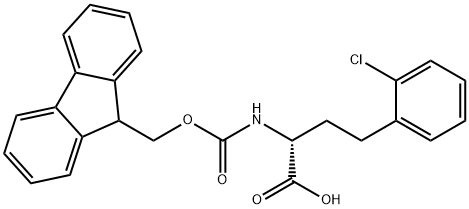 N-Fmoc-2-chloro-D-homophenylalanine 구조식 이미지