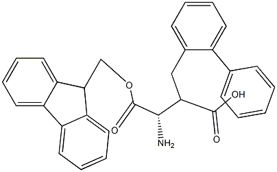 Fmoc-(S)-3-amino-2-([1,1'-biphenyl]-2-ylmethyl)propanoicacid Structure