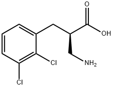 (R)-3-amino-2-(2,3-dichlorobenzyl)propanoicacid Structure