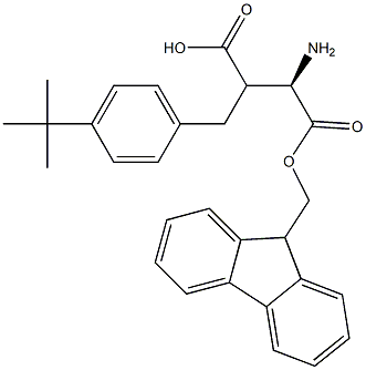 Fmoc-(R)-3-amino-2-(4-(tert-butyl)benzyl)propanoicacid Structure