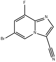 6-Bromo-8-fluoroimidazo[1,2-a]pyridine-3-carbonitrile 구조식 이미지