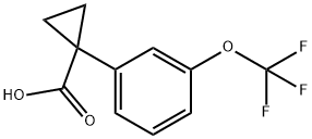 1-[3-(trifluoromethoxy)phenyl]cyclopropane-1-carboxylic acid 구조식 이미지