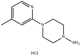 4-(4-Methylpyridin-2-yl)piperazin-1-amine hydrochloride Structure