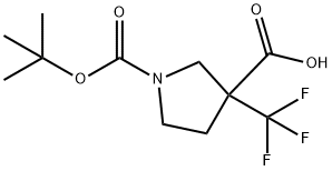 3-Trifluoromethyl-pyrrolidine-1,3-dicarboxylic acid 1-tert-butyl ester Structure