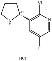 3-((2R)PYRROLIDIN-2-YL)-2-CHLORO-5-FLUOROPYRIDINE DIHYDROCHLORIDE 구조식 이미지