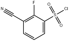 3-cyano-2-fluorobenzene-1-sulfonyl chloride 구조식 이미지