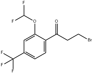 1-Propanone, 3-bromo-1-[2-(difluoromethoxy)-4-(trifluoromethyl)phenyl]- Structure