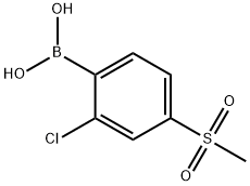 2-CHLORO-4-METHYLSULFONYLPHENYLBORONIC ACID Structure