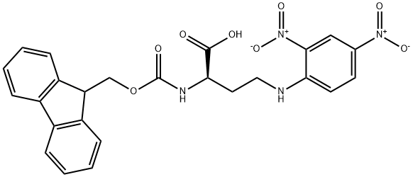 (2R)-4-[(2,4-dinitrophenyl)amino]-2-({[(9H-fluoren-9-yl)methoxy]carbonyl}amino)butanoic acid Structure
