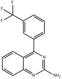 2-Amino-4-(3-trifluoromethylphenyl)quinazoline 구조식 이미지