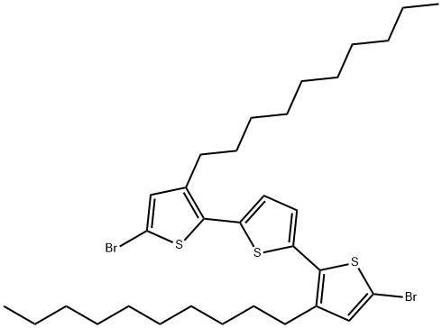 5,5''-dibromo-3,3''-didecyl-2,2':5',2''-terthiophene 구조식 이미지