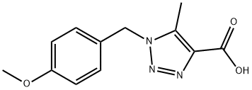 1H-1,2,3-Triazole-4-carboxylic acid, 1-[(4-methoxyphenyl)methyl]-5-methyl- Structure