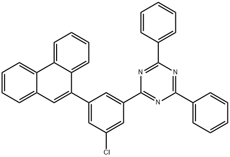 4-(3-Chloro-5-phenanthren-9-yl-phenyl)-2,6-diphenyl-1,2-dihydro-[1,3,5]triazine Structure