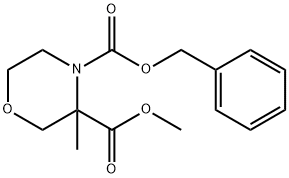 3,4-Morpholinedicarboxylic acid, 3-methyl-, 3-methyl 4-(phenylmethyl) ester Structure