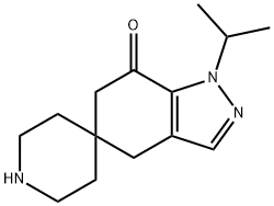 1-isopropyl-1,4-dihydrospiro[indazole-5,4'-piperidin]-7(6H)-one 구조식 이미지