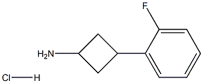 3-(2-fluorophenyl)cyclobutan-1-amine hydrochloride Structure