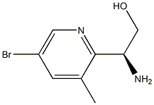 (S)-2-amino-2-(5-bromo-3-methylpyridin-2-yl)ethan-1-ol Structure