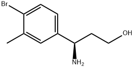 (3R)-3-AMINO-3-(4-BROMO-3-METHYLPHENYL)PROPAN-1-OL 구조식 이미지