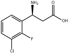 (3S)-3-AMINO-3-(3-CHLORO-2-FLUOROPHENYL)PROPANOIC ACID Structure