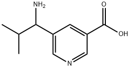 5-(1-AMINO-2-METHYLPROPYL)PYRIDINE-3-CARBOXYLIC ACID Structure