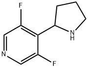 3,5-difluoro-4-(pyrrolidin-2-yl)pyridine Structure