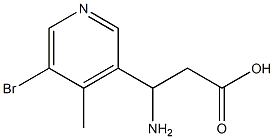 3-amino-3-(5-bromo-4-methylpyridin-3-yl)propanoic acid Structure