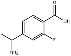 4-(1-AMINOETHYL)-2-FLUOROBENZOIC ACID 구조식 이미지