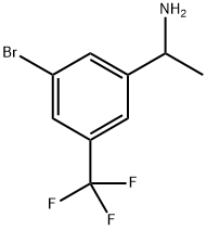 1-[3-Bromo-5-(trifluoromethyl)phenyl]ethan-1-amine 구조식 이미지