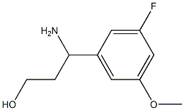 3-AMINO-3-(3-FLUORO-5-METHOXYPHENYL)PROPAN-1-OL Structure