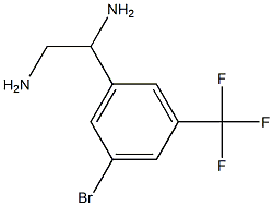 1-[5-BROMO-3-(TRIFLUOROMETHYL)PHENYL]ETHANE-1,2-DIAMINE 구조식 이미지