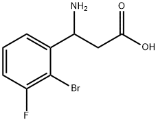 3-amino-3-(2-bromo-3-fluorophenyl)propanoic acid Structure