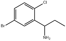 1-(5-Bromo-2-chlorophenyl)propan-1-amine 구조식 이미지