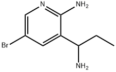 3-(1-aminopropyl)-5-bromopyridin-2-amine Structure