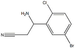 3-AMINO-3-(5-BROMO-2-CHLOROPHENYL)PROPANENITRILE Structure