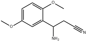 3-AMINO-3-(2,5-DIMETHOXYPHENYL)PROPANENITRILE Structure