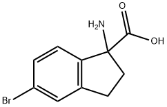 1-AMINO-5-BROMO-2,3-DIHYDRO-1H-INDENE-1-CARBOXYLIC ACID Structure