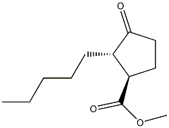 Methyl trans-3-oxo-2-pentylcyclopentanecarboxylate Structure