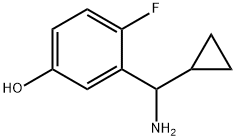 3-(AMINOCYCLOPROPYLMETHYL)-4-FLUOROPHENOL Structure