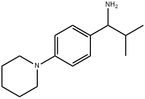 2-methyl-1-(4-(piperidin-1-yl)phenyl)propan-1-amine Structure