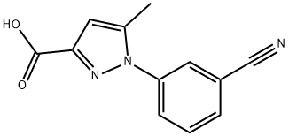 1-(3-cyanophenyl)-5-methyl-1H-pyrazole-3-carboxylic acid Structure