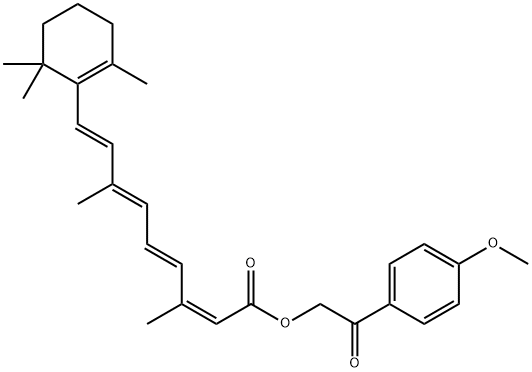 Retinoic acid,2-(4-methoxyphenyl)-2-oxoethyl ester, 13-cis- Structure