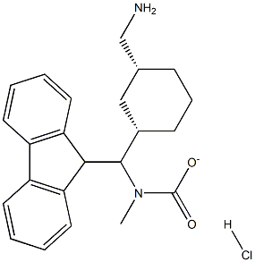(9H-Fluoren-9-yl)methyl(((1S,3R)-3-(aminomethyl)cyclohexyl)methyl)carbamate hydrochloride 구조식 이미지
