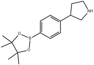 4-(Pyrrolidin-3-yl)phenylboronic acid pinacol ester Structure