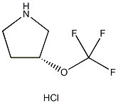 (3R)-3-(trifluoromethoxy)pyrrolidine;(R)-3-(Trifluoromethoxy)pyrrolidine hydrochloride Structure